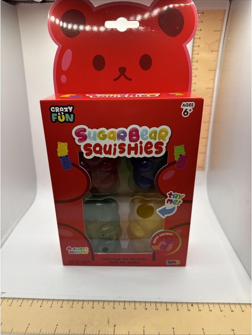 RMS Crazy Fun Sugar Bear Squishies Set SMUSH MART Scented Gummy Bear Squish Toy
